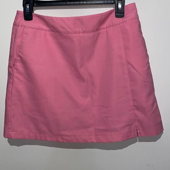 Adidas Women's Pink ClimaCool Stretch Solid Logo Athletic Golf Skort Size 2 - Picture 2 of 12